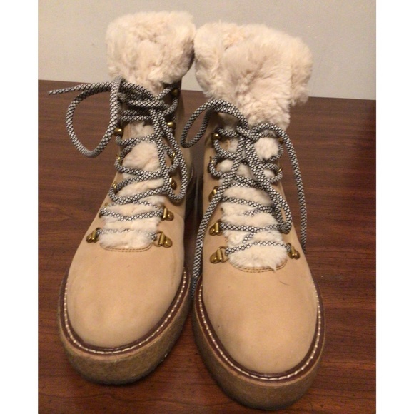 J.CREW LEATHER BOOT WITH RUBBER PLATFORM HEEL SZ 9 - Picture 1 of 12